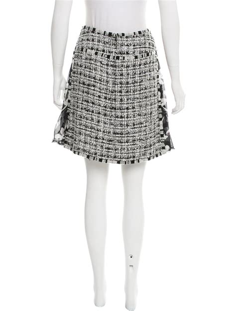 coco chanel mini skirts|Chanel wool skirt.